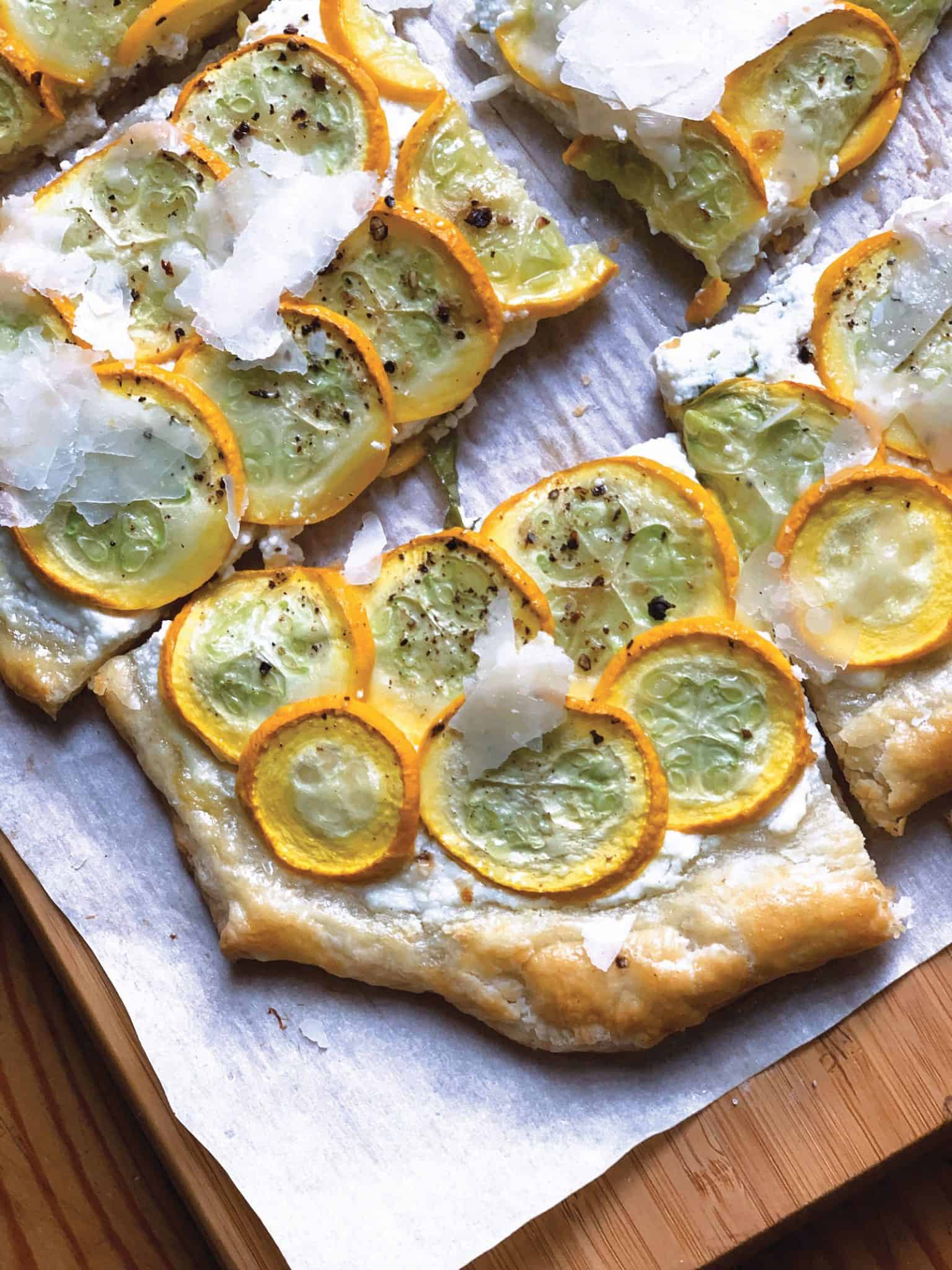 The Greek Foodie - Easy Breezy Yellow Squash Tart