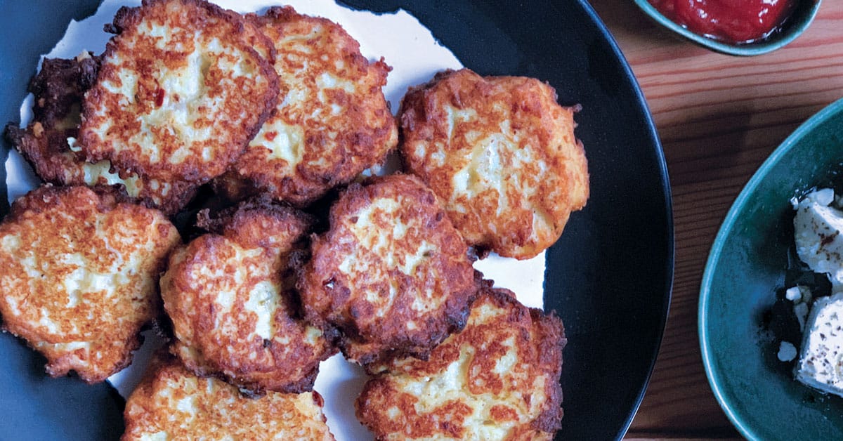 Greek Cauliflower Fritters The Greek Foodie