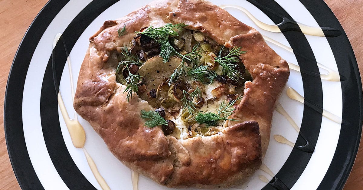 Leek & Potato Galette The Greek Foodie