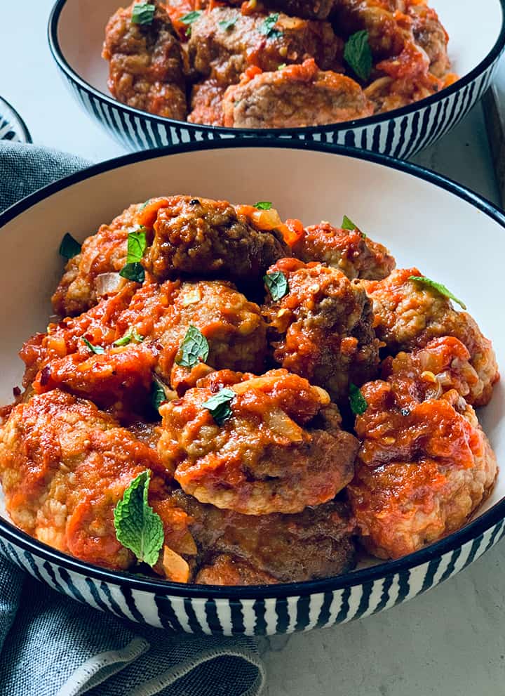 Cumin Meatballs In Red Sauce Greek Soutzoukakia The Greek Foodie