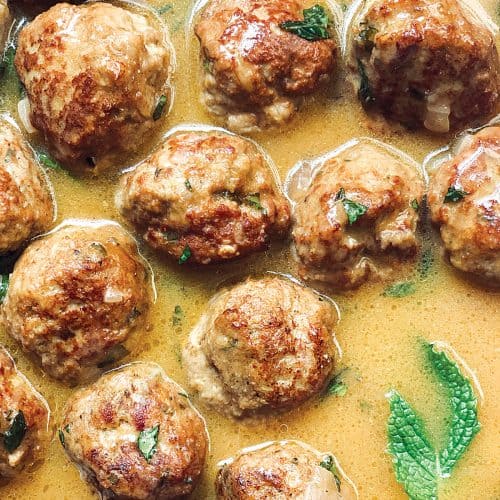 Low Carb Turkey Meatballs & Gravy The Greek Foodie