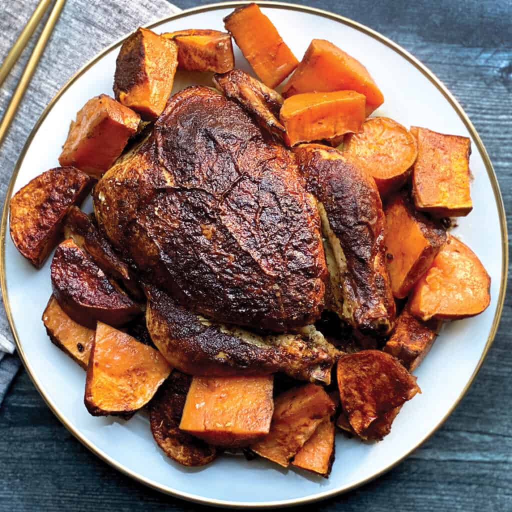 Roasted Cinnamon Chicken & Sweet Potatoes The Greek Foodie