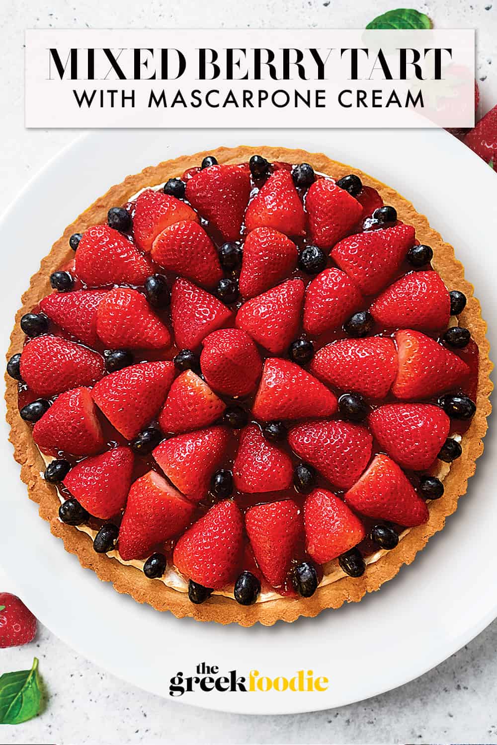 Berry Tart﻿ With Mascarpone Cream