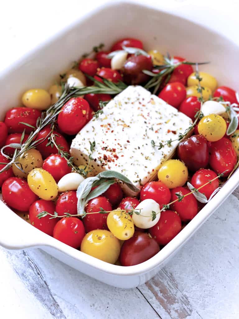 Baked Feta and Tomato Pasta The Greek Foodie