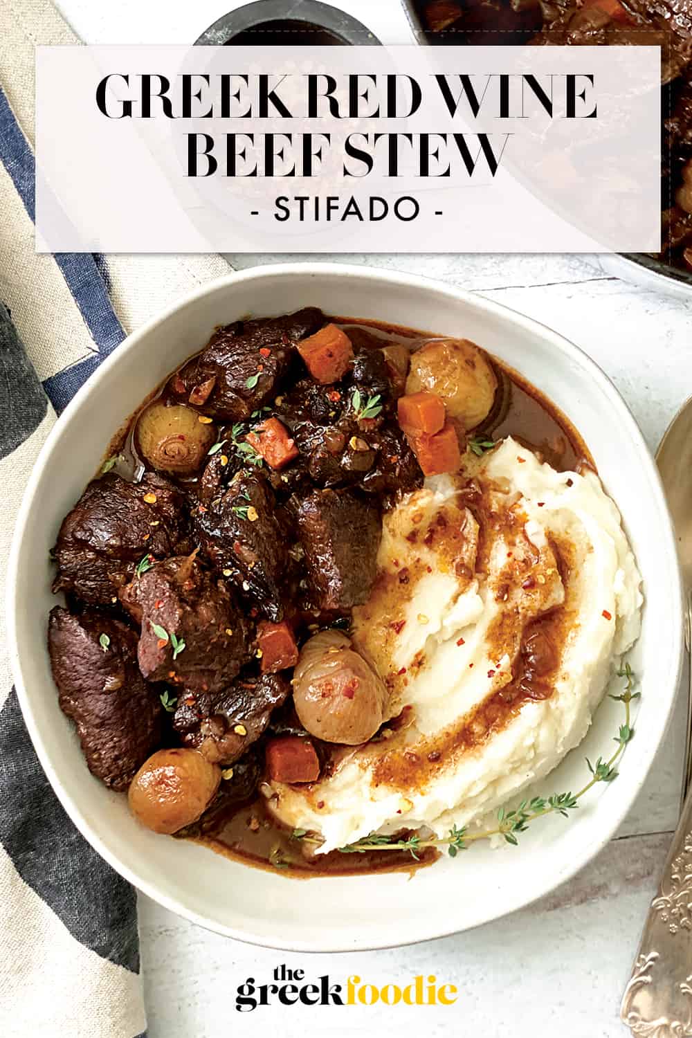 Stifado - Greek Red Wine Beef Stew