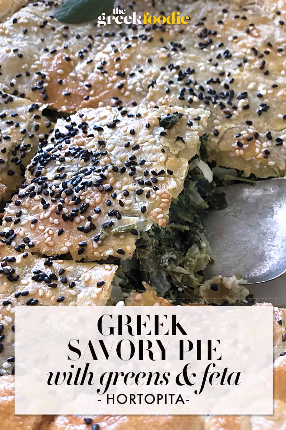 Greek Savory Pie with Greens and Feta - Hortopita