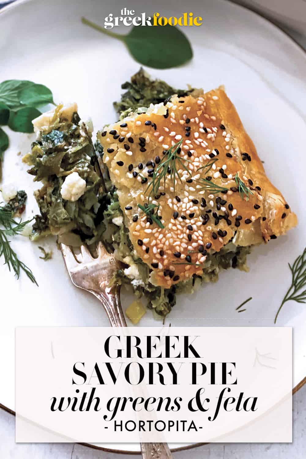 Greek Savory Pie with Greens and Feta - Hortopita