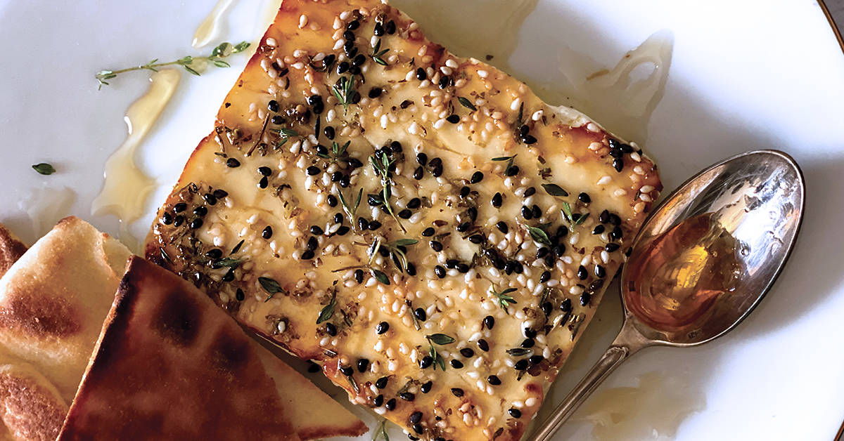 Roasted Feta Cheese With Honey and Thyme The Greek Foodie