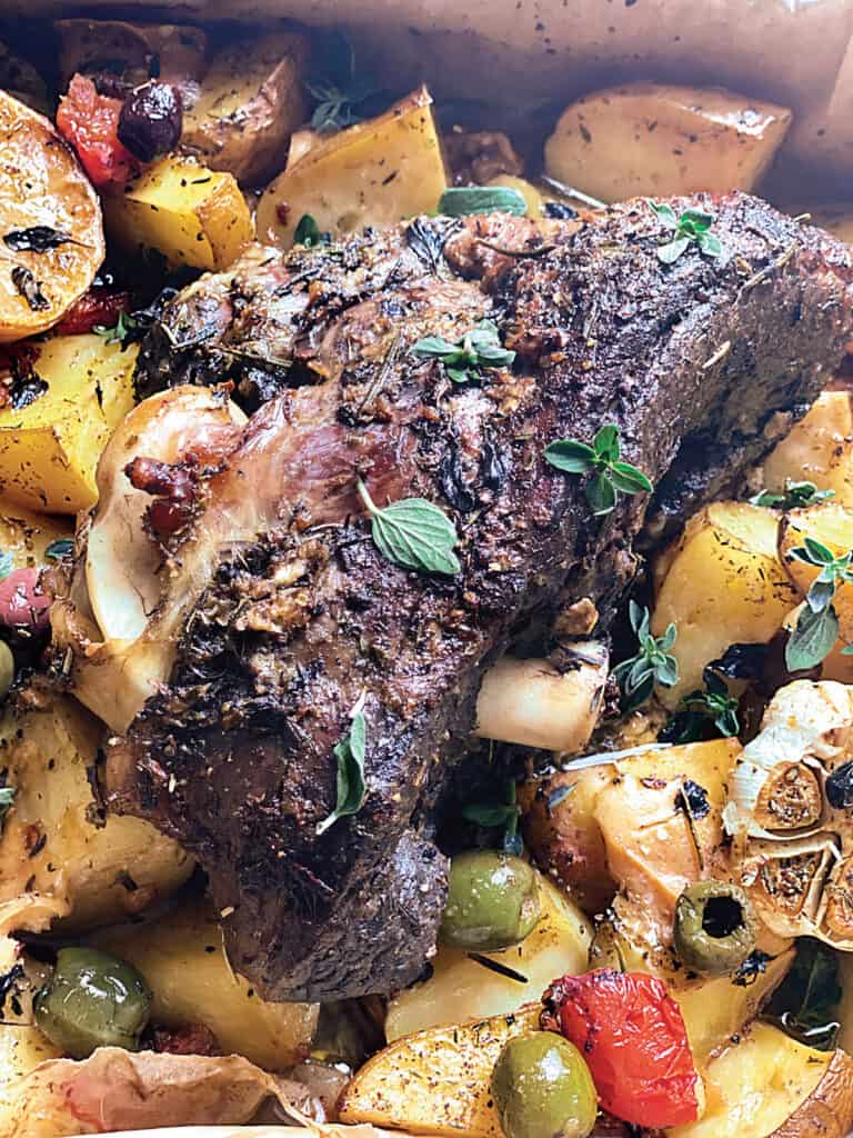 Greek Slow Roasted Leg Of Lamb In Parcel Kleftiko The Greek Foodie   Kleftiko Greek Lamb Roast In Parcel 03 768x1024 