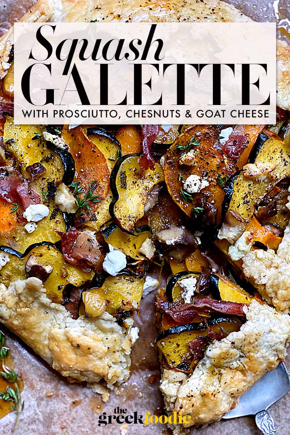 Squash Galette With Goat Cheese & Prosciutto