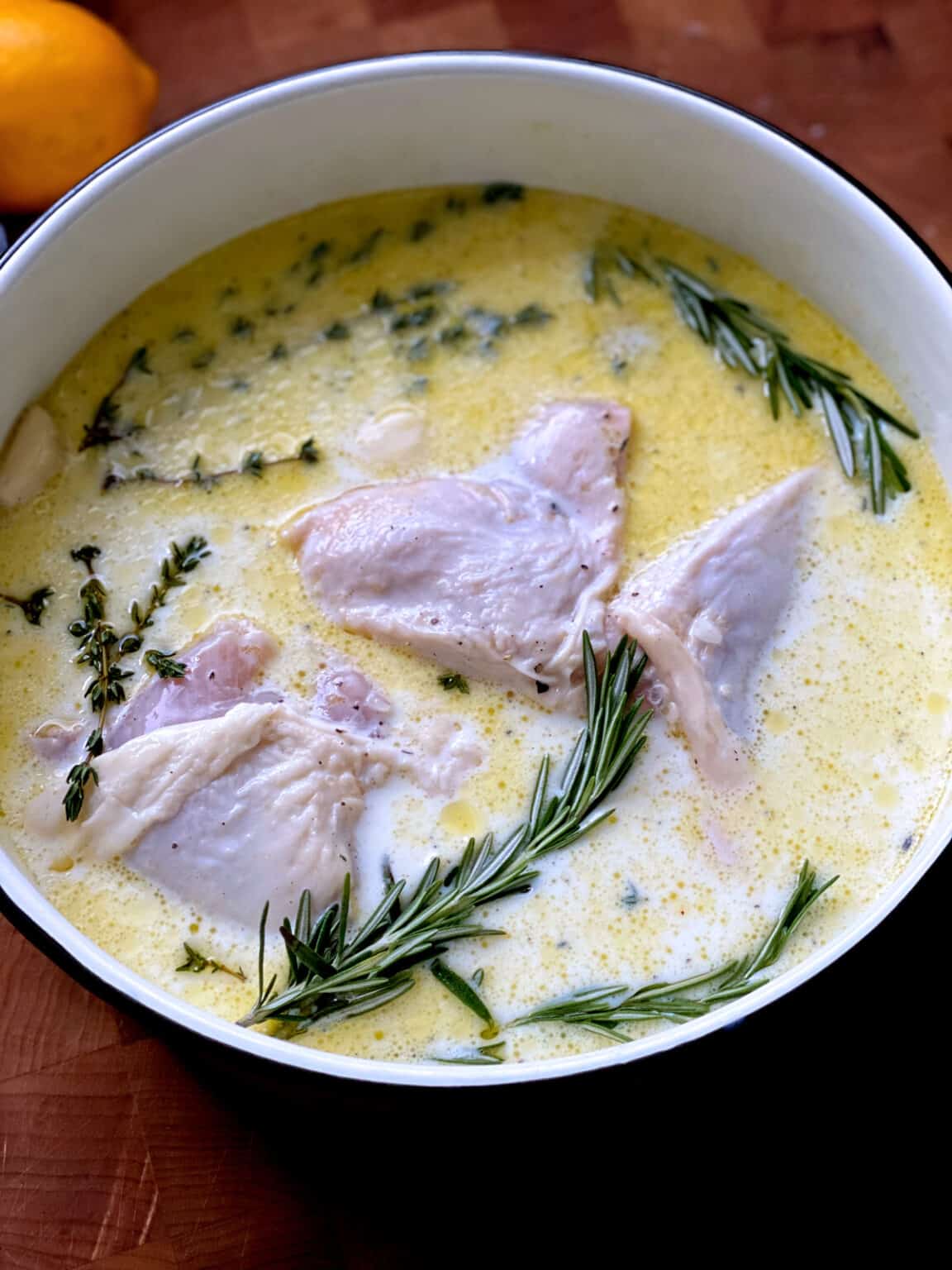 Buttermilk Chicken Thighs With Lemon Garlic Orzo The Greek Foodie