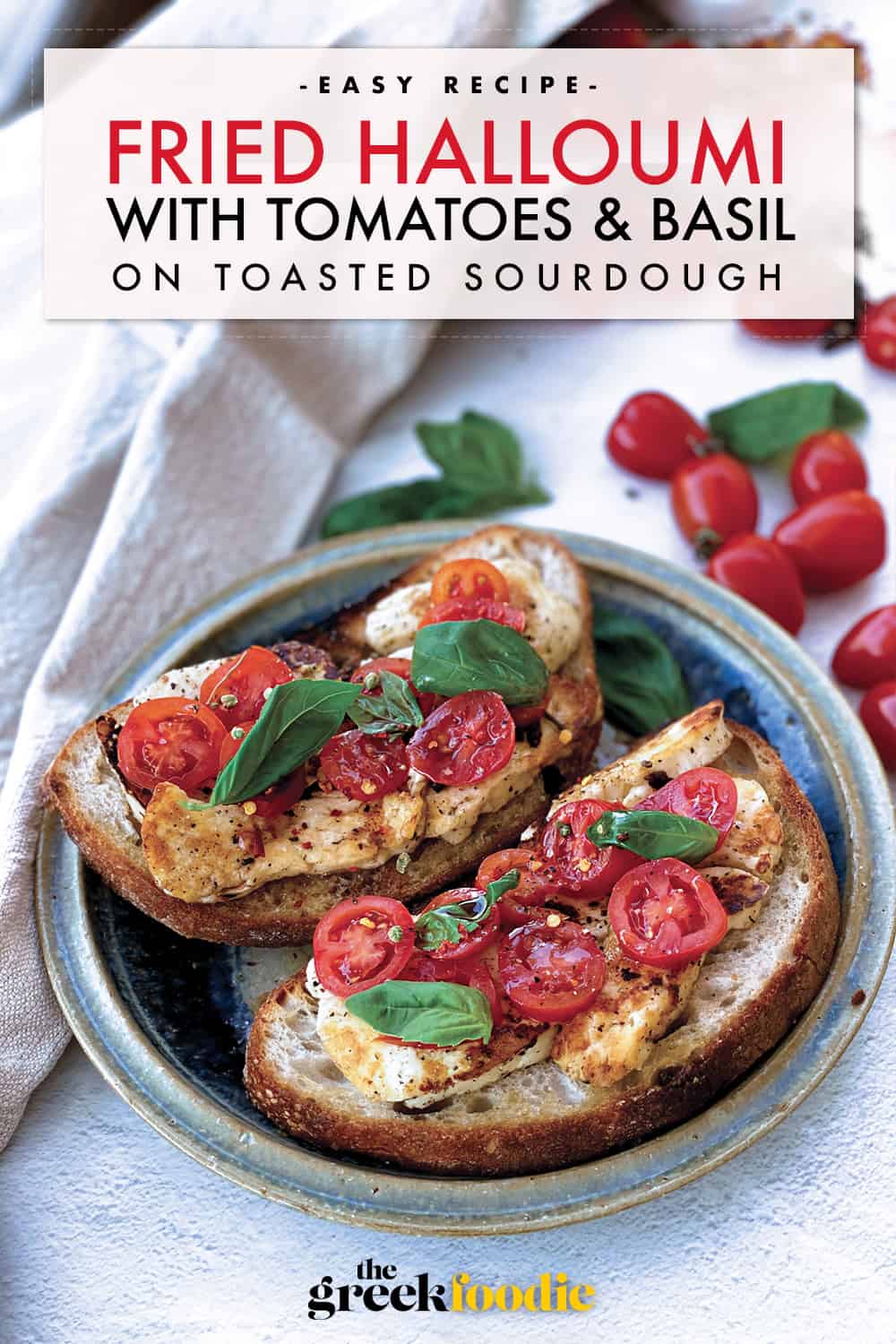 Fried Halloumi And Tomato Toast