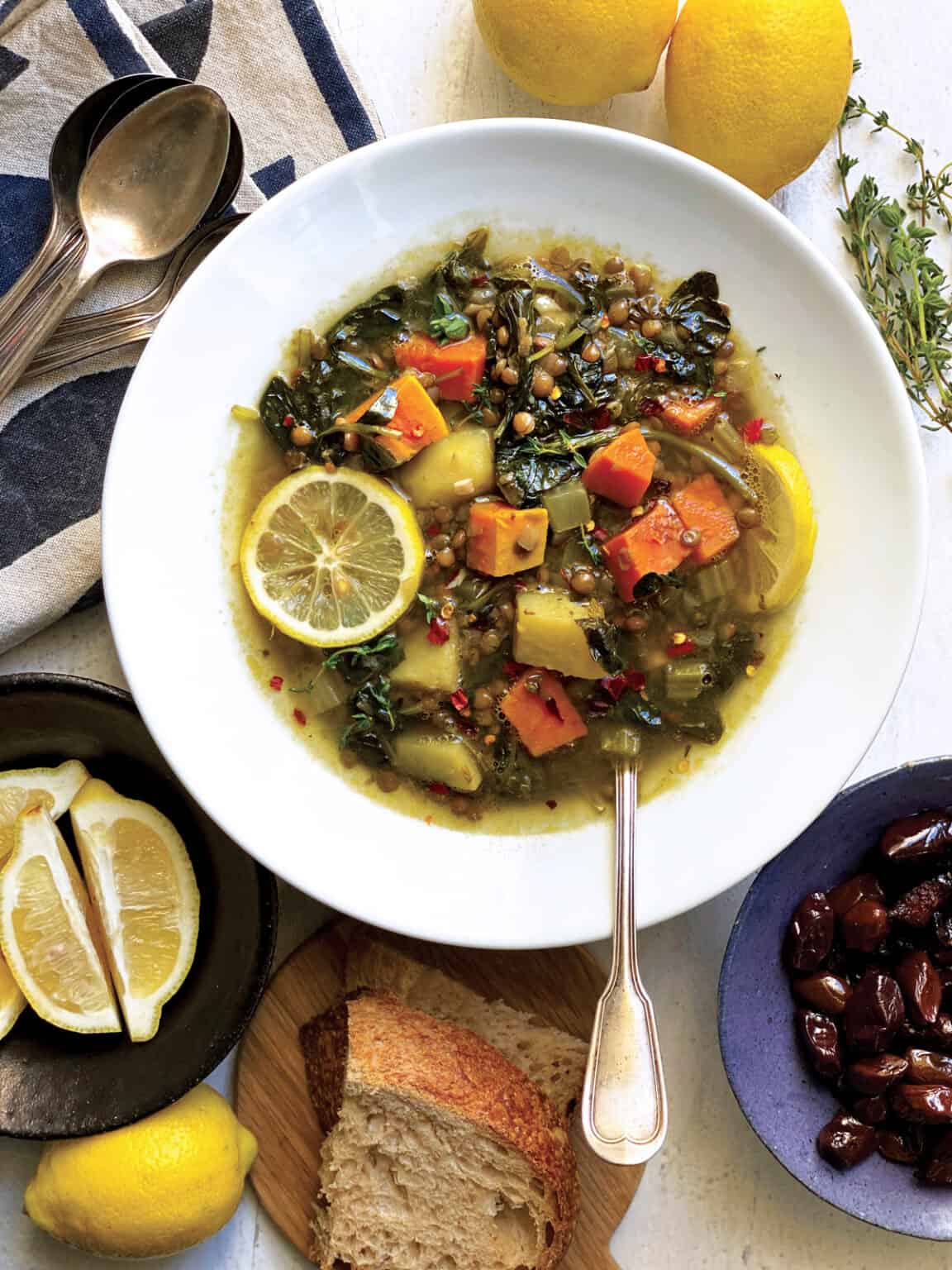 Lentil And Spinach Soup With Lemon The Greek Foodie