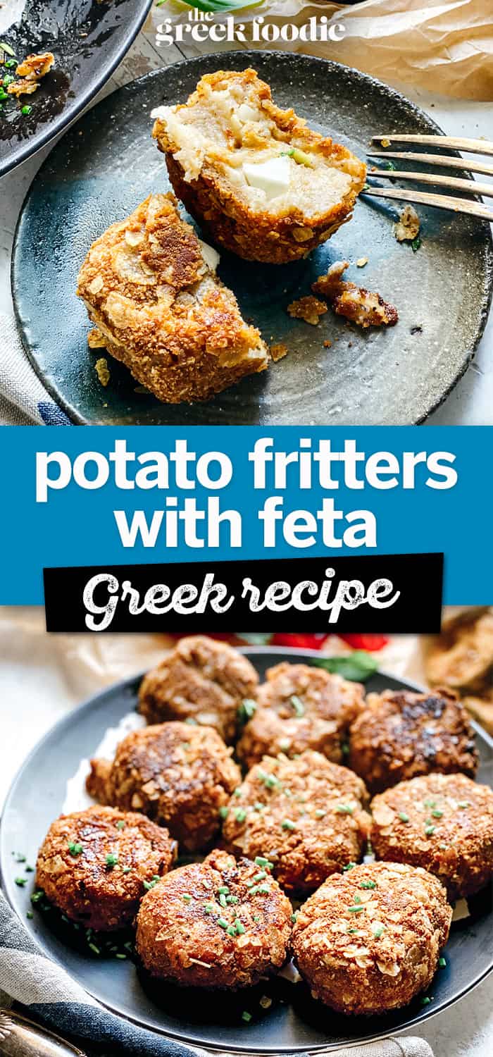 Crispy Potato Fritters Recipe with Feta Cheese
