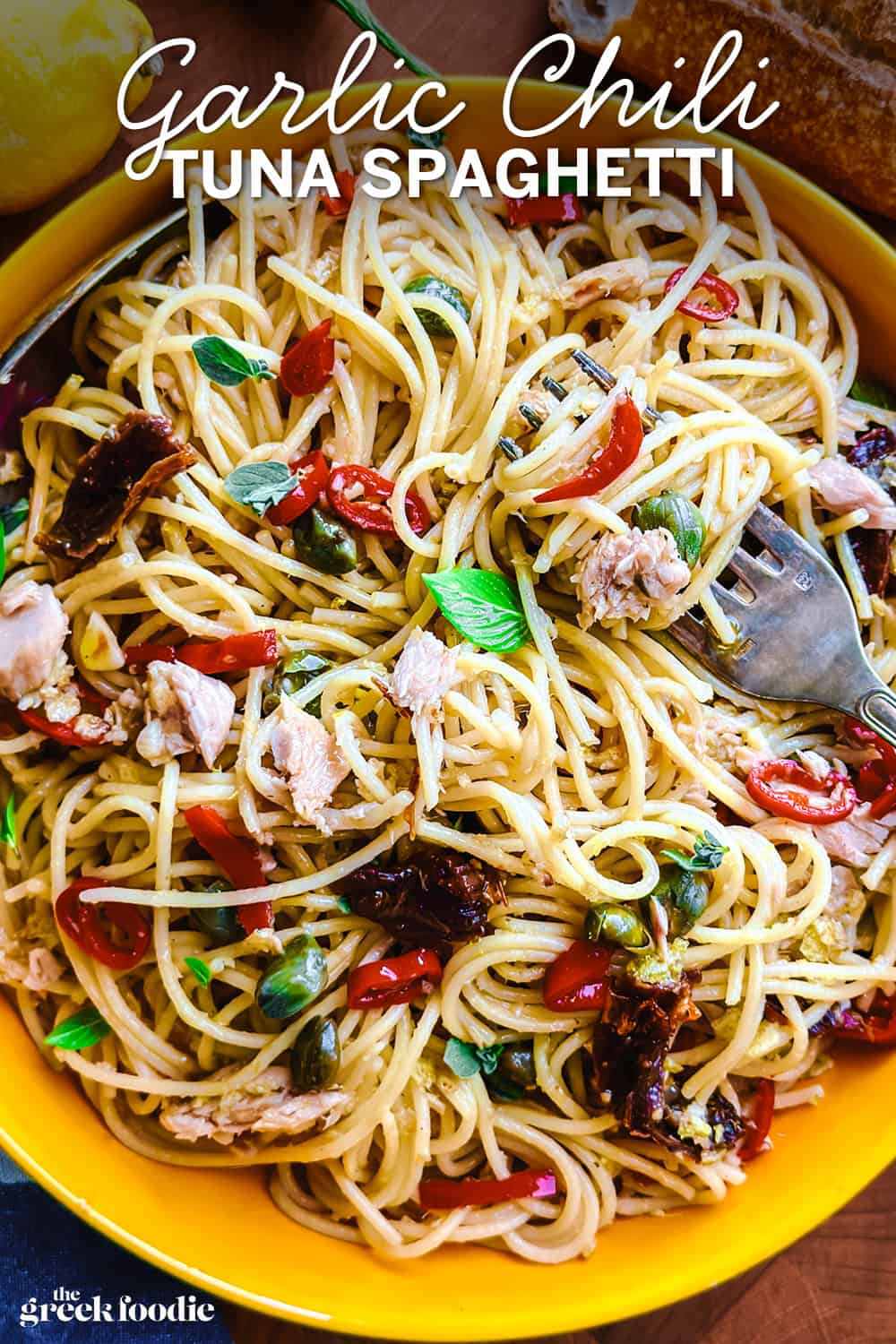Garlic Chili Tuna Pasta