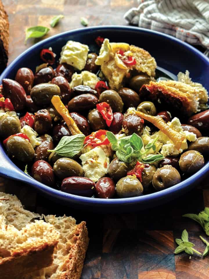 Marinated Olives With Feta, Lemon And Garlic The Greek Foodie