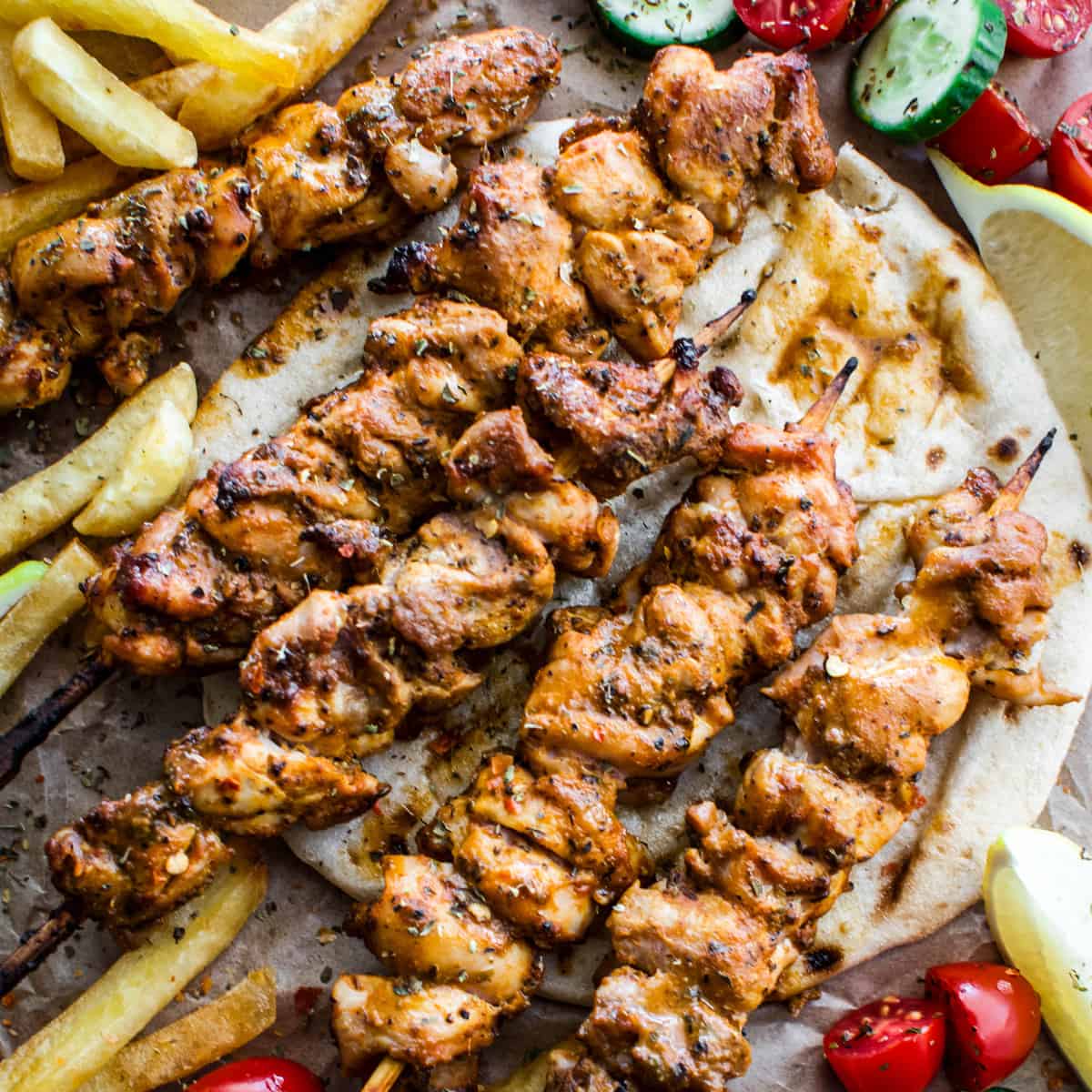 Broiled Chicken Thigh Skewers