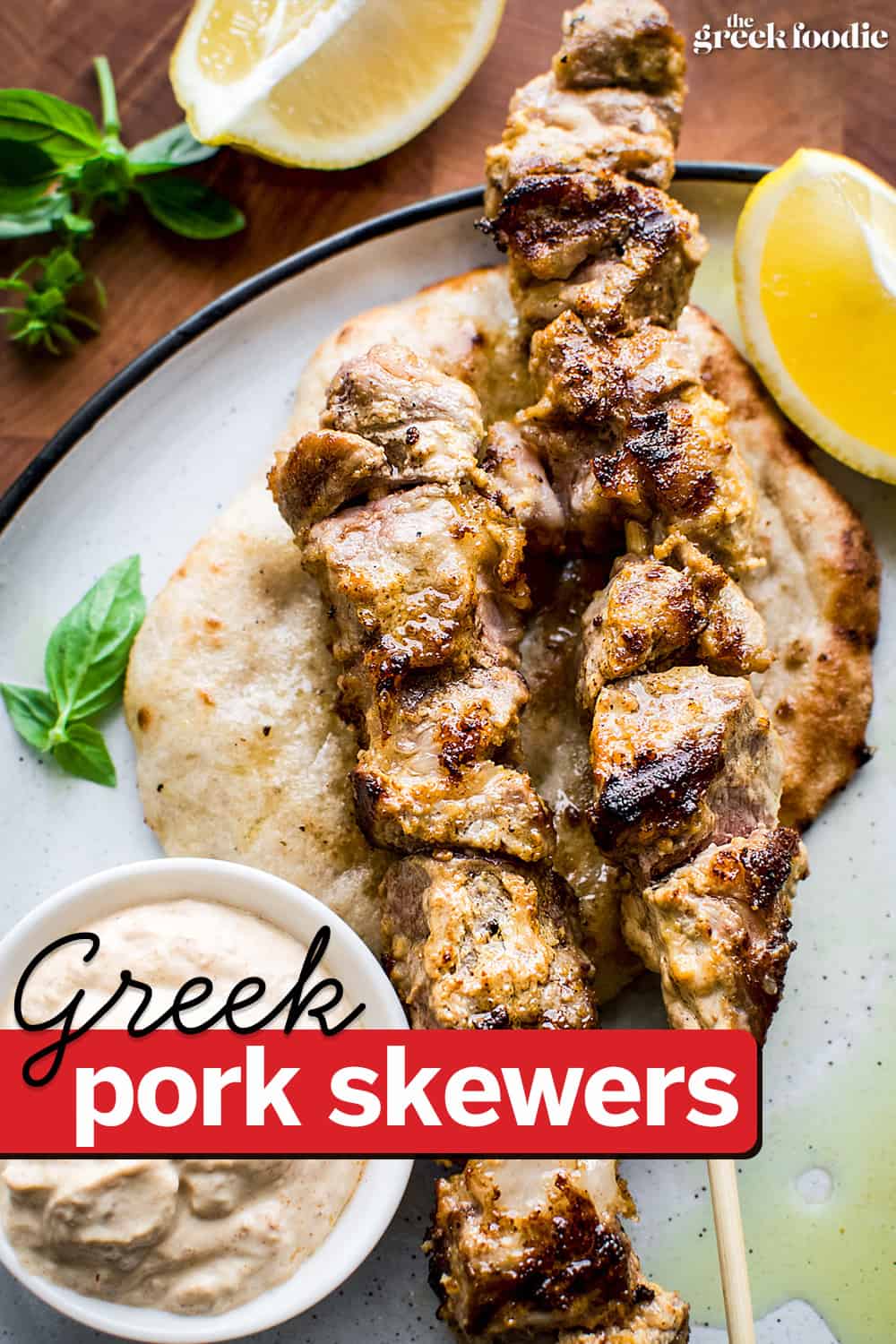 Greek Pork Skewers With Yogurt And Lemon