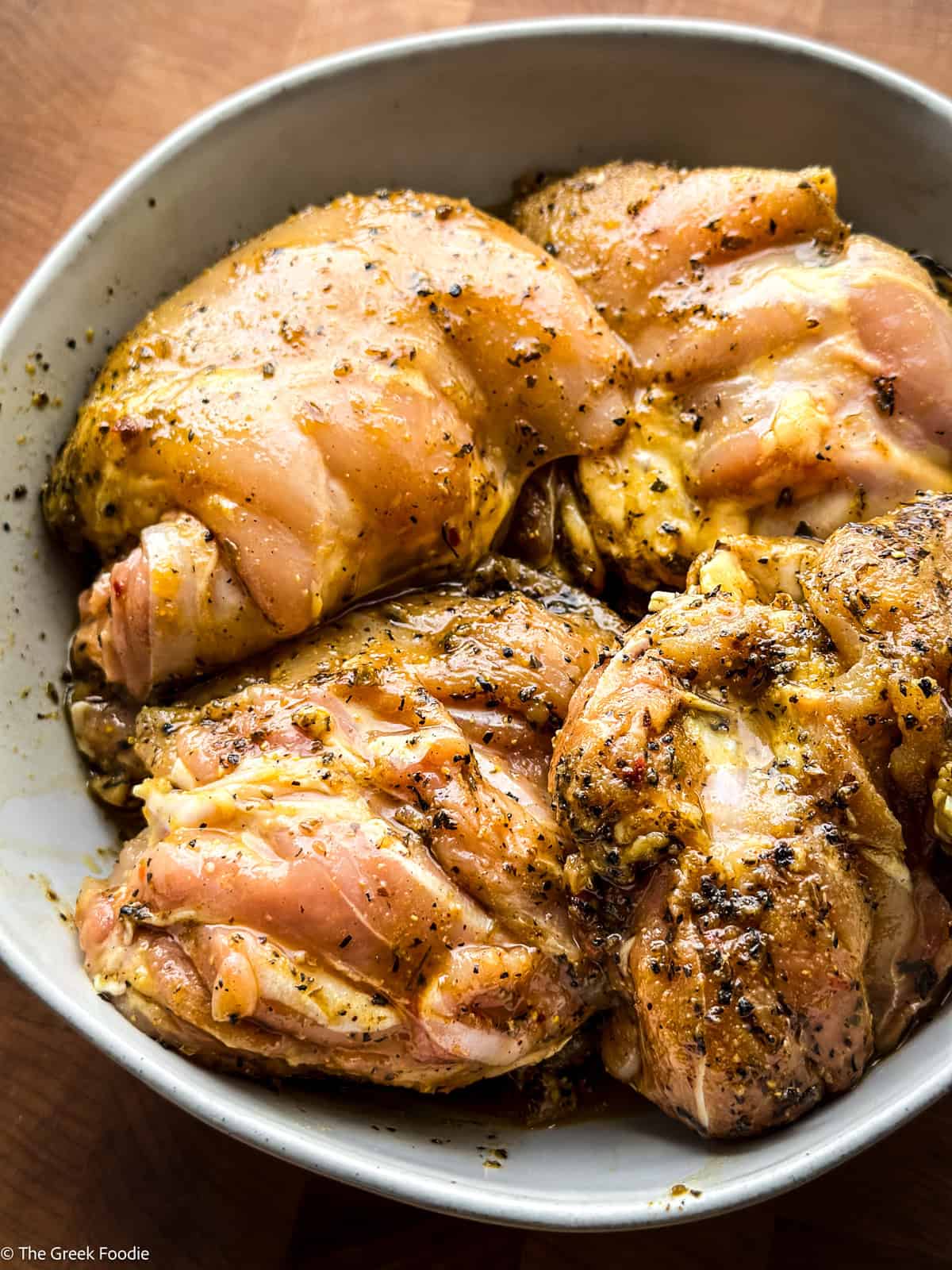 Chicken marinating