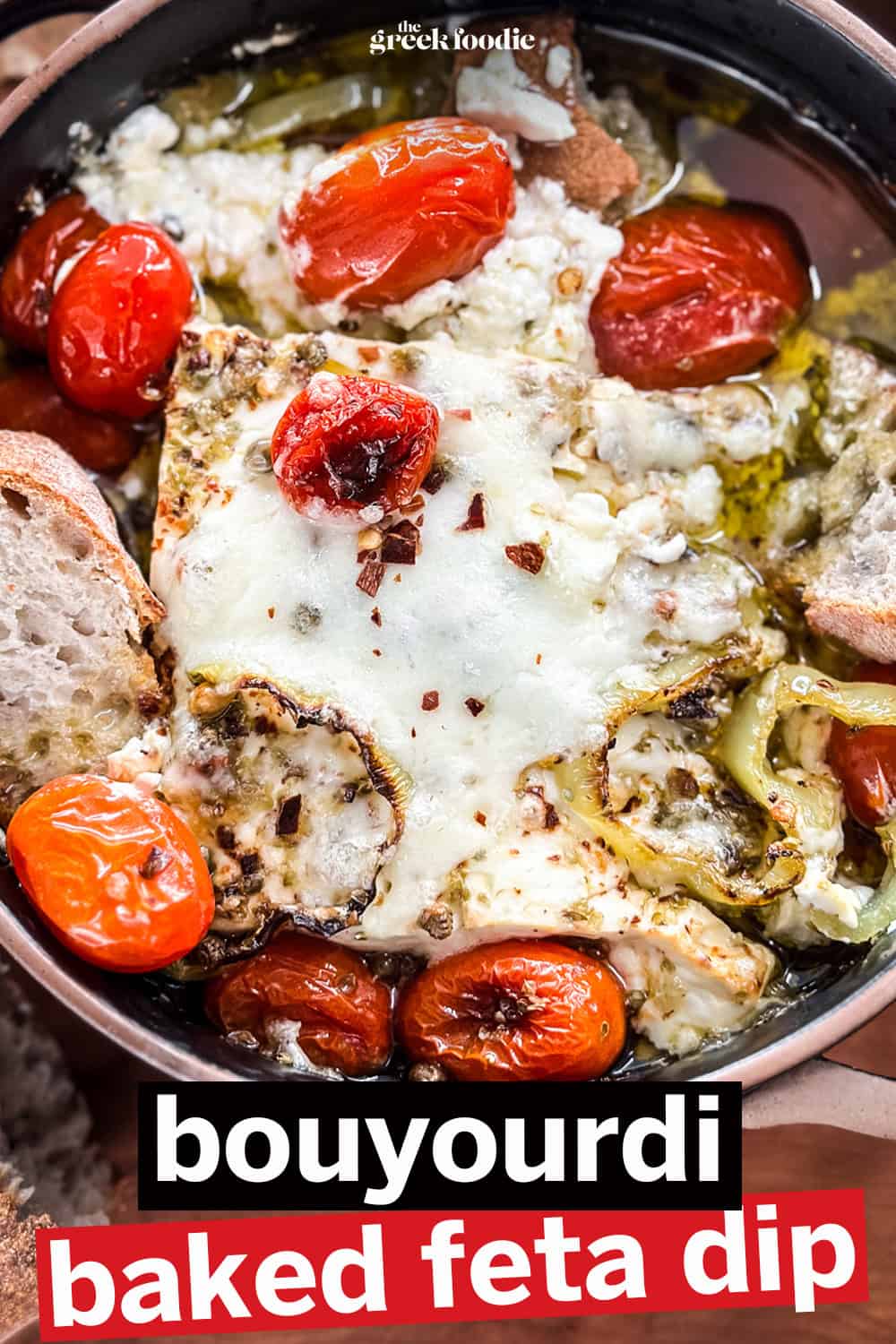 Baked Feta Dip-Bouyourdi