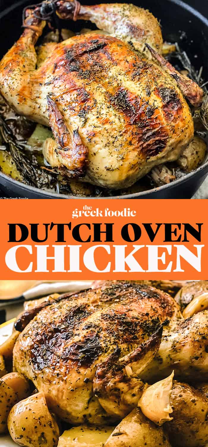 Greek Dutch Oven Roast Chicken