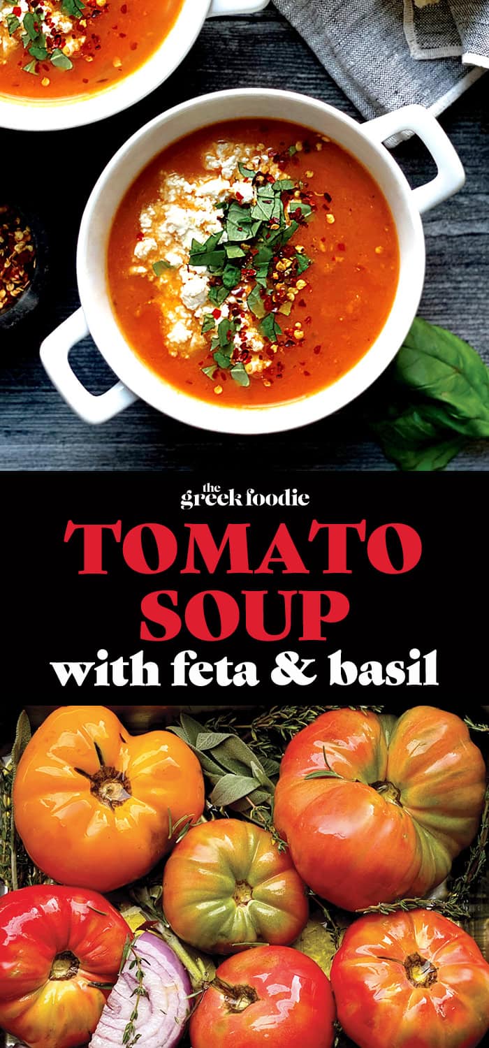 Greek Tomato Soup With Feta and Basil