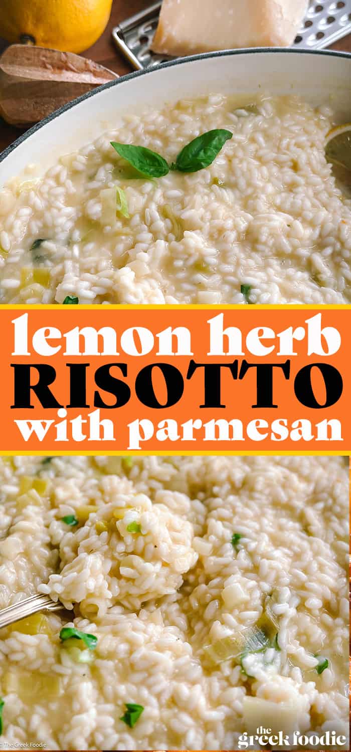Creamy Lemon Herb Risotto Recipe With Parmesan
