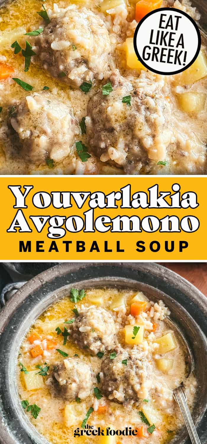 Youvarlakia-Meatball Avgolemono Soup