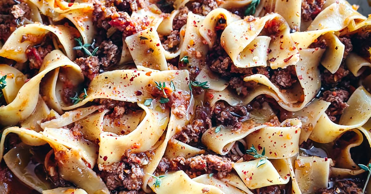 Chicken Bolognese, Greek Style