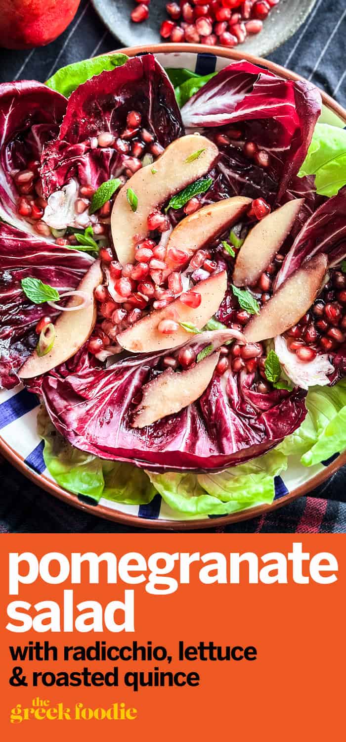 Pomegranate Salad with Radicchio & Quince