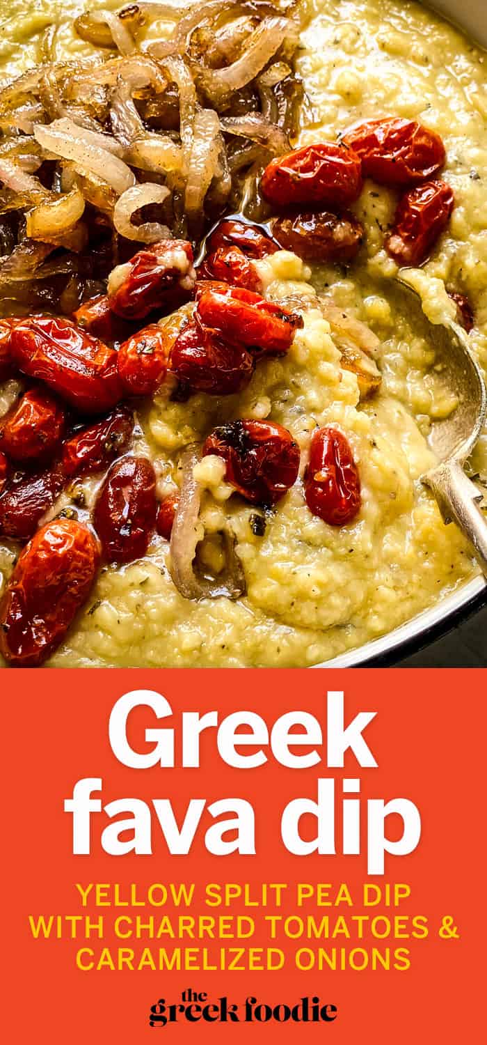 Greek Fava Dip – Santorini-Style With Roasted Tomatoes