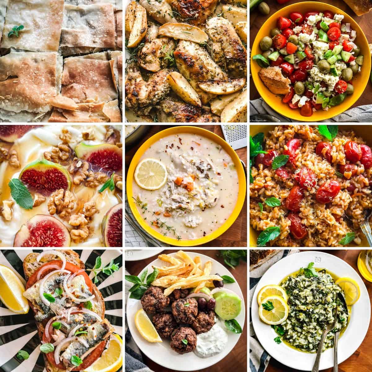 A week of Greek meals: spanakopita, lemon chicken, avgolemono soup, tomato rice and more
